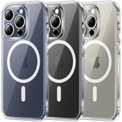 Tocol - Magsafe ovitek + zašeitno steklo (2x) za iPhone 15 Pro Max (prozorna)