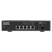 Stikalo QNAP QSW-L3205-1C4T (4x vrata 10GbE, 1x 10G SFP+/NBASE-T Combo, Lite Managed)
