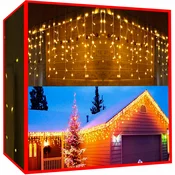 MALATEC Novoletne lučke zavesa 300 LED toplo bela 12m FLASH in združevanje, (20383473)