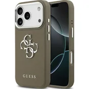 Ovitek Guess Grained Big 4G Classic Logo ovitek za iPhone 17 Pro rjave barve (GUHCP17LPG4SMCEW)
