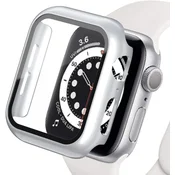 shumee APPLE WATCH SERIES 7 SMARTWATCH CASE 45 mm SREBRNO OHIŠJE S STEKLOM