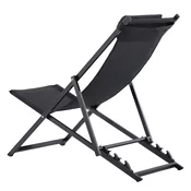 Plažni stol Cruz ekstil, aluminij, temno siv