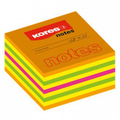 Blok kocka samoljepljiva 75 x 75 mm, 450 listiaa u 4 neonske boje, Kores