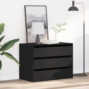 Ormar s ladicama Crna 80 x 41 x 58 cm Konstruirano drvo