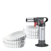 shumee Kuchenprofi Deluxe set za creme brulée, 7 kosov, gorilnik + 6 porcelanastih skled