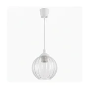 Brilagi - LED luster na sajli RETRO GLASS 1xE27/60W/230V precnik 18 cm bela/prozirna
