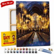 shumee Slika po številkah z okvirjem Velika dvorana Bradavičarka Harry Potter 50x70cm