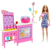 Barbie skrivnosti: Plažni detektivi – Igralni set s stojalom za sladkorno peno in punčko – Mattel