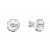Lacoste Jekleni uhani s krokodilom 2040407