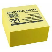 Samolepilna blazinica 75x75mm rumena 400 listov