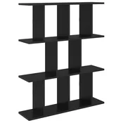vidaXL Stenska polica Črni hrast 102 x 20 x 96 cm Inženirski les