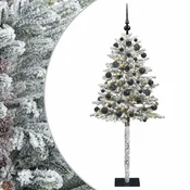 Vidaxl Umjetno božično drevo z okrasnimi kroglami 180 cm 300 LED