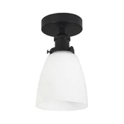 PR Home Kappa stropna svetilka, črna/opal, steklo, O 14 cm - Dnevna soba/jedilnica - Skandinavski - črna, opal