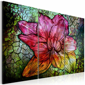 Slika - A rainbow-hued abstract flower 90x60