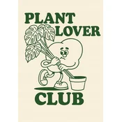 PLAKAT KLUBA LJUBITELJEV RASTLIN retro dekoracija za ljubitelje rastlin 50x70 cm