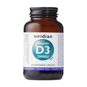 Vitamin D3 Viridian, 2000IU (60 kapsul)