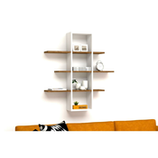 HANAH HOME Zidna polica Ardo Walnut White