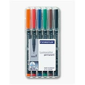 STAEDTLER permanentni flomastri Lumocolor F 318/6, 6 kosov