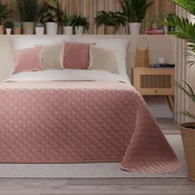 shumee VELVI Dekorativno pregrinjalo - pudrasto roza - 170x210 cm