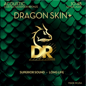 DR Strings Dragon Skin+ Coated Phosphor Bronze Extra Light 10-48 Strune za akustično kitaro