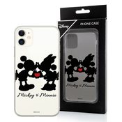 Silikonski ovitek Disney Mickey in Minnie 003 za iPhone 12 Mini - prozoren