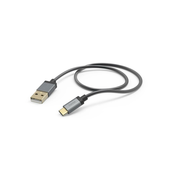 HAMA "metalni" kabel za punjenje, USB-A - USB-C, 1,5 m, metalni omotač, antracit