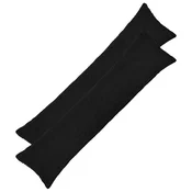 vidaXL Prevleka za blazino 2 pcs HEERLEN Črna 40 x 145 cm Bouclé