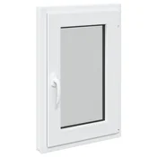 Vidaxl Okno za klet RISOR 50 x 75 cm PVC in steklo Bela