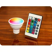 Forever Light LED žarnica GU10 RGB+W, 4,8 W, 440 lm z daljinskim upravljalnikom [RTV9000082]