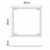 EMOS LIGHTING Montažni okvir za LED panel 60x60cm ZR9034