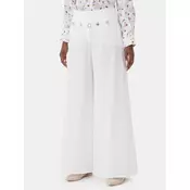 Marella Hlače iz tkanine Gala 2613131122 Bela Wide Leg