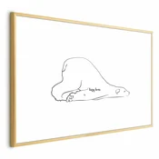 Plakat - Lazy Bear 30x21 Zlatni okvir s margom