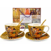 Klimt Kiss skodelice SET 2x250ml porcelan ZA DARILO Kraljica Izabela