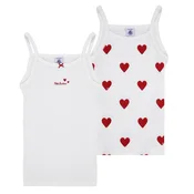 Petit Bateau Majice brez rokavov LOT DEBARDEUR X2 Bela