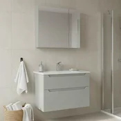 HANAH HOME Kupatilski ormarić sa umivaonikom i ogledalom (2 komada) Messina 85 v2 417