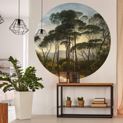 WallArt Okrogla tapeta Umbrella Pines in Italy 142,5 cm