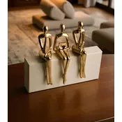 Aberto Design Dekorativna figura Ers1277, 17 x 5 cm, Zlatno-bela