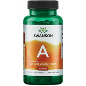 Swanson Vitamin A, 10000 ie, 250 mehkih gelov