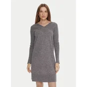 United Colors Of Benetton Pletena obleka 1044DV02C Siva Relaxed Fit