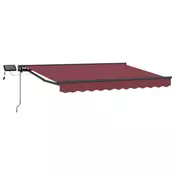 Rucni okvir tende s LED-ima Bordo i Antracit 2,5 x 2 m