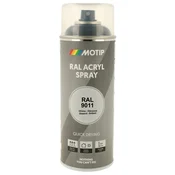 Industrijski akrilni lak sprej RAL HG 400ml Motip - RAL 9011 grafitno črna