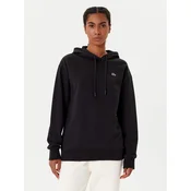 Lacoste OVERSIZED FLEECE HOODIE Črna