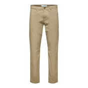 Selected  Hlače Chino / Carrot SLHSLIM-NEW MILES 175 FLEX CHINO  Bež