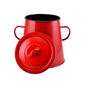 Lonec za maslo z emajlirano površino 5l 17cm rdeč 54206