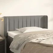 Vidaxl vidaXL Vzglavje s krilci svetlo sivo 103x16x78/88 cm žamet