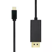shumee ProXtend kabel USB-C na DisplayPort 0,5 m črne barve, USBC-DP-0005