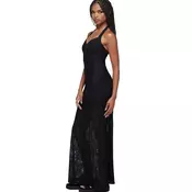 Ženska obleka KILLSTAR - Liliths Garden - Black - KSRA014551