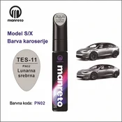 Tesla svinčnik za popravilo prask | Teslar – Barva vozila: PN02 – Lunarna srebrna (Lunar Silver)