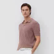 Reserved - Polo džemper od strukturirane tkanine