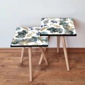 Hanah Home Set klub stočića 2Shp217, 2 komada, Šareni